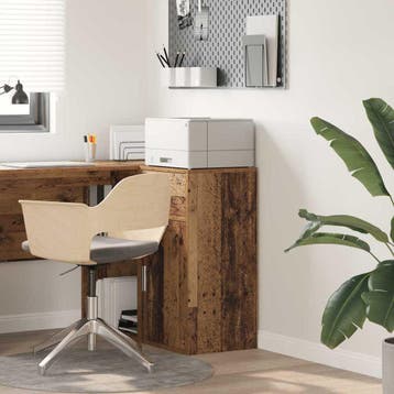 vidaXL Dressoir met lade Oudhout 38 x 34 x 75 cm, Verzenden, Nieuw, Overige houtsoorten, Minder dan 50 cm