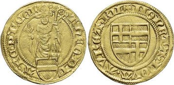 Goud-gulden o Jahr 1432 Koeln-erzbistum Dietrich Ii von M..., Verzenden