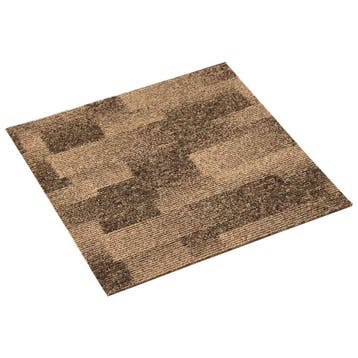 vidaXL Vloertapijt 20 st Bruin 50 x 50 cm PP Laagpolig, Verzenden, Nieuw, Bruin