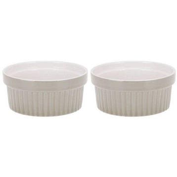 Ovenschaal Porselein (Creme Brulee) Ø11x4,8cm Set/2, Verzenden, Nieuw
