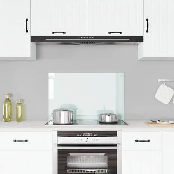 vidaXL Spatscherm keuken 80x50 cm gehard glas melkwit, Verzenden, Nieuw