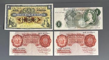 Groot-Brittannië, Schotland. - 4 Banknotes - Various Dates