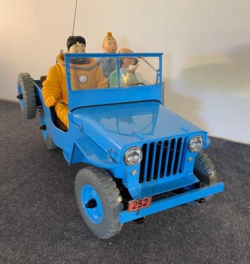 Tintin - Jeep tintin Objectif Lune échelle 1/8ème Superbe, Nieuw