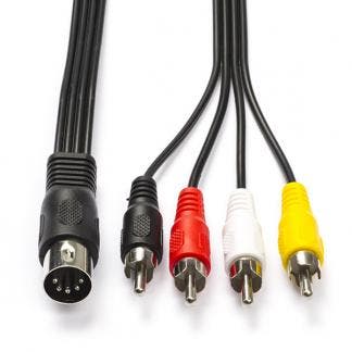 Din naar Tulp kabel | M  M | Nedis | 1 meter, Verzenden, Nieuw