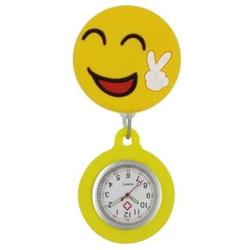 Fako - Verpleegstershorloge - 3D Roller - Emoji Peace, Verzenden, Nieuw