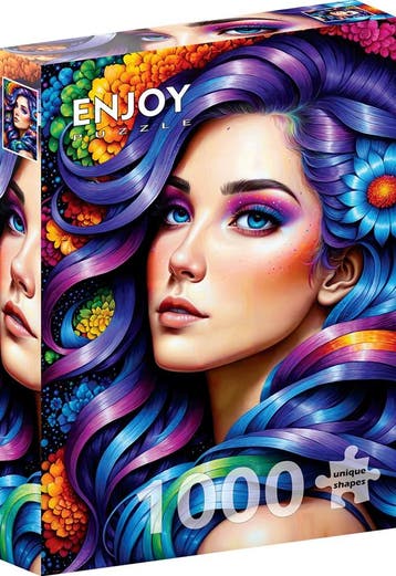 Rainbow Flower Portrait Puzzel (1000 stukjes) | Enjoy Puzzle, Verzenden, Nieuw
