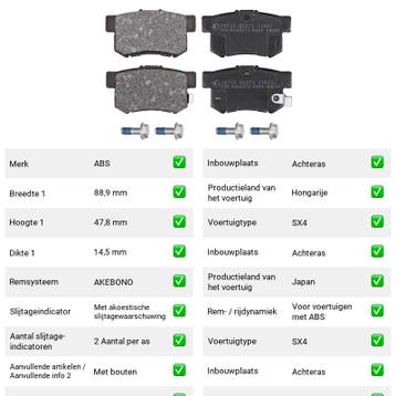 Remblokken Achteras Honda Cr-Z 1.5 IMA - ABS 36712, Verzenden, Nieuw, Honda