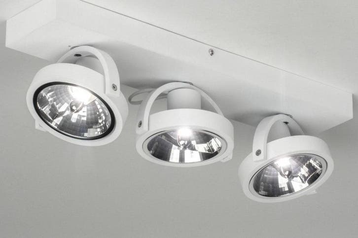 Rietveld Spots - Wit - Aluminium, Huis en Inrichting, Lampen | Hanglampen, Verzenden