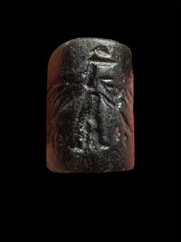 Neo-Sumerisch serpentijn Cylinder seal - 8 mm
