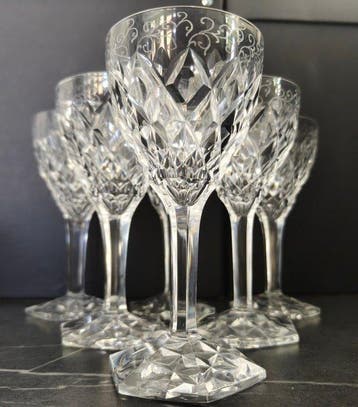 Val Saint Lambert - Wijnglas (6) - Legagneux - Kristal