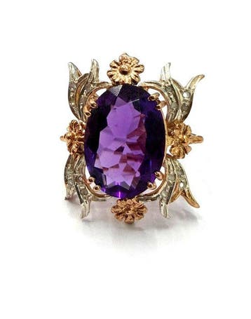 Zonder minimumprijs - Ring - 9 kt. Roségoud, Zilver -, Nieuw