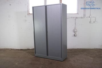 Tweedehands Ahrend Roldeurkast Zilvergrijs met 4 Legborden, Verzenden, Gebruikt
