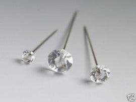 25 stuks Diamant spelden doorsnede kop 10mm diamant 55mm..., Ophalen of Verzenden, Nieuw, Overige typen