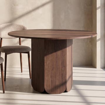 *WOONWINKEL* Ronde Eettafel Vijfhoekpoot Mocca, Verzenden, Nieuw