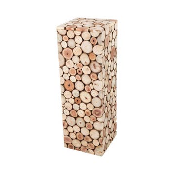 Pilaar hout boomstammen 29x29x89cm, Verzenden, Nieuw