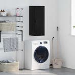 vidaXL Wandkast Zwart Eiken 34,5 x 34 x 90 cm Bewerkt hout, Huis en Inrichting, Kasten | Buffetkasten, Minder dan 50 cm, Verzenden
