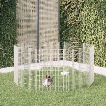 vidaXL Dierenverblijf 10 panelen 54x80 cm gegalvaniseerd, Dieren en Toebehoren, Knaagdieren en Konijnen | Hokken en Kooien, Verzenden