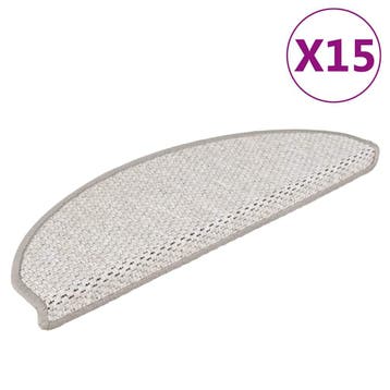 vidaXL Trapmatten zelfklevend 15 st sisal-look 65x21x4 cm, Verzenden, Nieuw