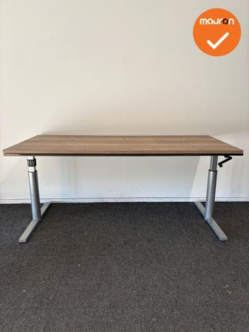 Gispen bureau – Slinger verstelbaar – 180x80 – Zilverg, Werkplek, Ophalen of Verzenden, Gebruikt, Bureau