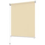 vidaXL Rolgordijn voor buiten 100x230 cm crème, Verzenden, Nieuw, Crème