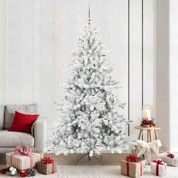 vidaXL Kunstmatige Inklapbare Kerstboom Wit 210 cm PVC en, Diversen, Verzenden, Nieuw