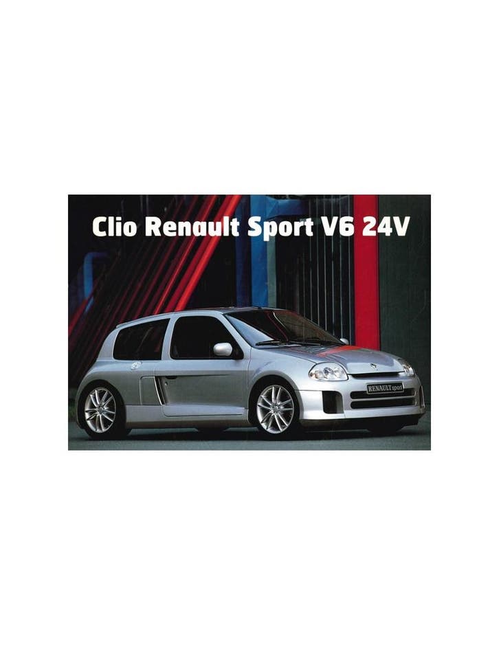1999 RENAULT CLIO V6 LEAFLET FRANS, Boeken, Auto's | Folders en Tijdschriften, Renault