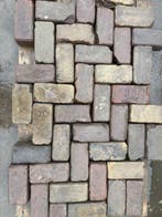 Oude gebakken Keiformaten Leuth genuanceerd (op pallets), Tuin en Terras, Tegels en Klinkers, Ophalen of Verzenden, Gebruikt, Keramiek