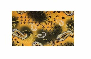 Haarband Multifunctioneel 45x25cm - Paisley Patroon - Geel, Nieuw
