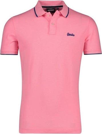 Superdry PoOrange Label Side Pique Heren Poloshirt - Maat S, Verzenden, Nieuw