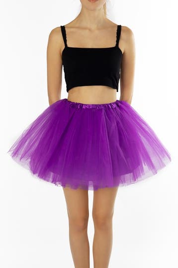 KIMU® Tutu Paars Tule Rokje M L 164 170 176 Paarse Petticoat, Ophalen of Verzenden, Nieuw, Maat 38/40 (M), Carnaval