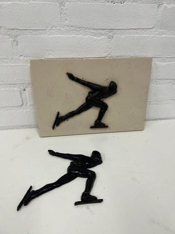 Wanddecoratie (2) - Schaatsen - Nederland - Gietijzeren