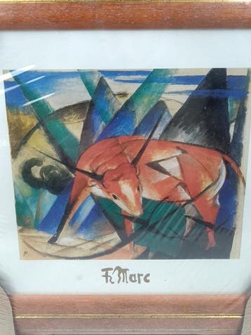 fotolijst houten lijst met kunst, Ophalen of Verzenden, Nieuw