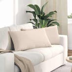 vidaXL Sofa Kussens 2 stuks Beige 80 x 40 cm Stof, Huis en Inrichting, Woonaccessoires | Kussens, Verzenden, Nieuw, Beige