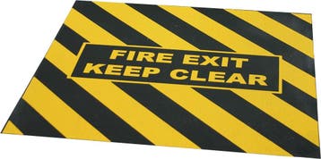 “FIRE EXIT KEEP CLEAR” waarschuwingstape voor nooduitgang -, Verzenden