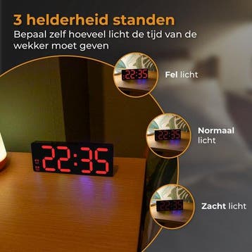 2dekans | Nuvance Digitale Wekker - Digitale Klok - Wekkers, Ophalen of Verzenden, Zo goed als nieuw