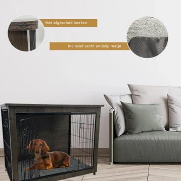 MaxxPet Houten Hondenbench 69x51x60cm (Hondenbenches, Dier), Verzenden, Nieuw