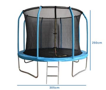 Buiten Trampoline 305cm | Met Veiligheidsnet | Laatste St..., Ophalen of Verzenden, Nieuw