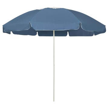 vidaXL Strandparasol 240 cm blauw, Verzenden, Nieuw, 2 tot 3 meter, Strandparasol