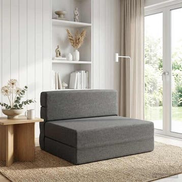 vidaXL Vouwbare Bankbed Lichtgrijs 70 x 72 x 60 cm Stof, Verzenden, Nieuw, Stof, Minder dan 150 cm