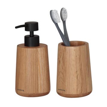 Badkamerset - Zeepdispenser 150 ml/Tandenborstelbeker, Ophalen of Verzenden, Nieuw