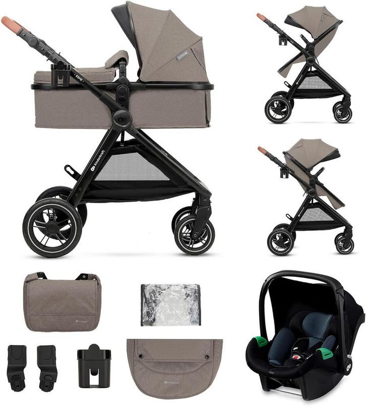 Combi Kinderwagen | Compact | Beige | Laatste Stuk!, Kinderen en Baby's, Kinderwagens en Combinaties, Met autostoeltje, Zo goed als nieuw