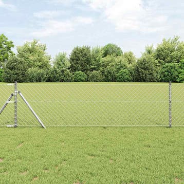 vidaXL gaashek met grondbevestiging 10 x 0,4 m, Verzenden, Nieuw, IJzer