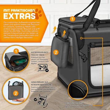 Reisbench hond - Draagtas hond - Transportbox - 83x58x58 cm-, Dieren en Toebehoren, Verzenden, Zo goed als nieuw