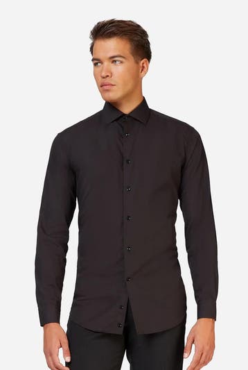 Opposuits Basic Overhemd Zwart Heren, Ophalen of Verzenden, Nieuw