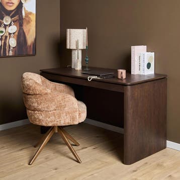 Bureau Dallas Bruin Mangohout 130 cm | Starfurn, Huis en Inrichting, Ophalen of Verzenden, Nieuw