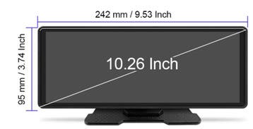 10.26” Car Mirror Display – Draadloze CarPlay e Android Auto, Verzenden, Nieuw