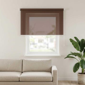 vidaXL Buitenrolgordijn 90% UV-blok Taupe 240 x 140 cm HDPE, Verzenden, Nieuw