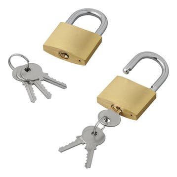 ProPlus Hangslot - Messing - 40 mm - Inclusief 3 sleutels, Ophalen of Verzenden, Nieuw