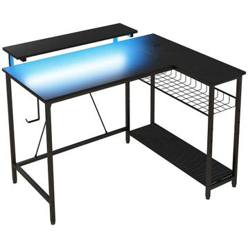 L-vormig Bureau Met LED, Stopcontacten, USB, Computertafel M, Verzenden, Nieuw