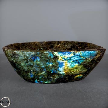 Natuurlijke labradoriet schelp – intensiever blauw
